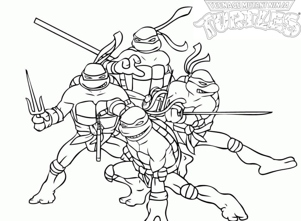 Dibujos de Las Tortugas Ninja Adolescentes Mutantes para colorear