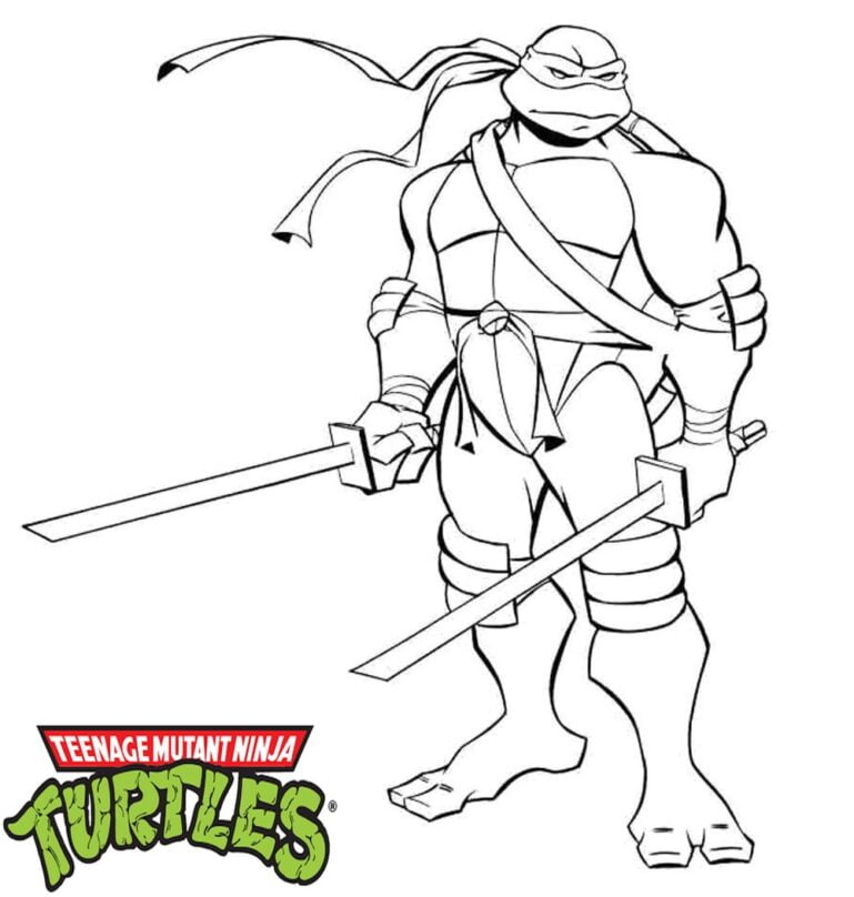 Mga pahina ng pagkukulay ng Teenage Mutant Ninja Turtles