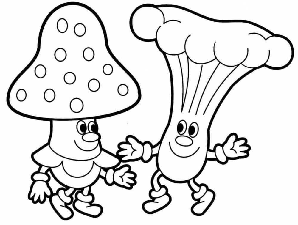 I funghi dei bambini sono colorati