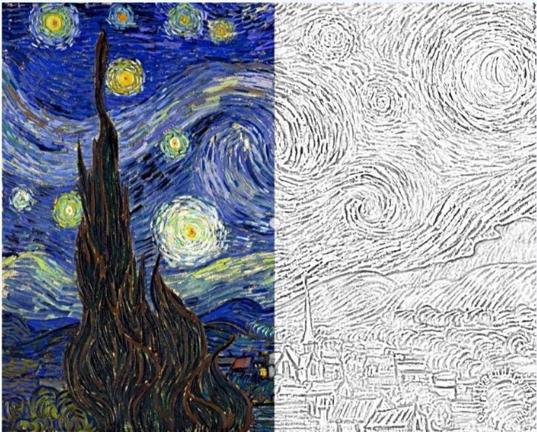 Pagdibuho sa Van Gogh Starry Night aron makolor