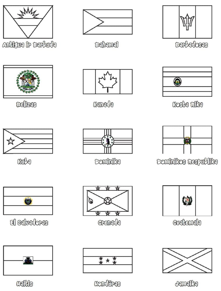 Bandeiras dos países americanos