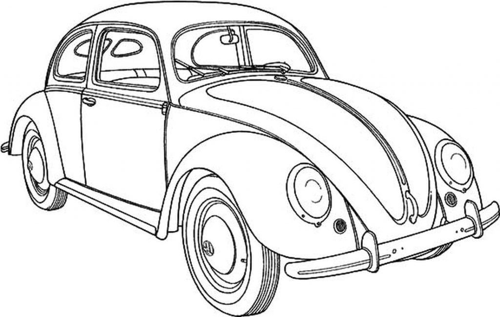 VW Beetle bil målarbok