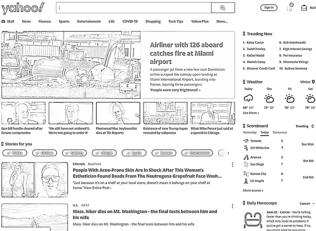 Mewarnai Portal Yahoo