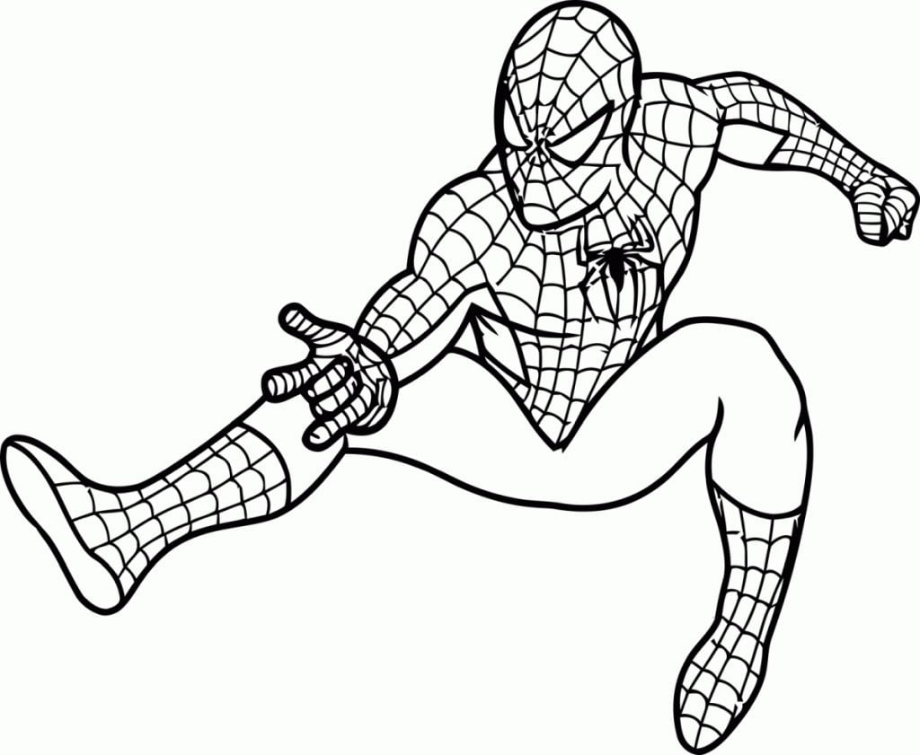 Homem Aranha colorindo o Homem Aranha