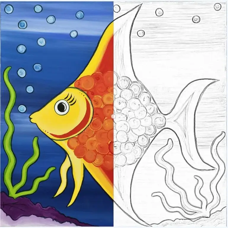 Isda drowing sa kolor